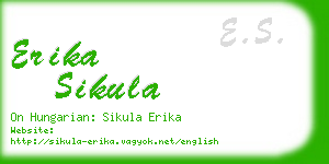 erika sikula business card